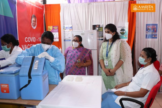 2021-01-16-COVID Vaccination-PPP-Amrita Hospital-Kochi