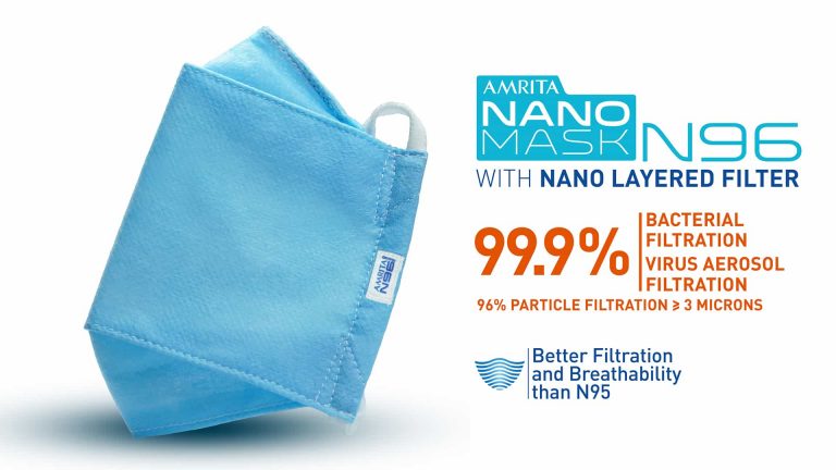 Amrita Scientists Launch N96 Nano Mask with 99.9% Filtration Efficiency