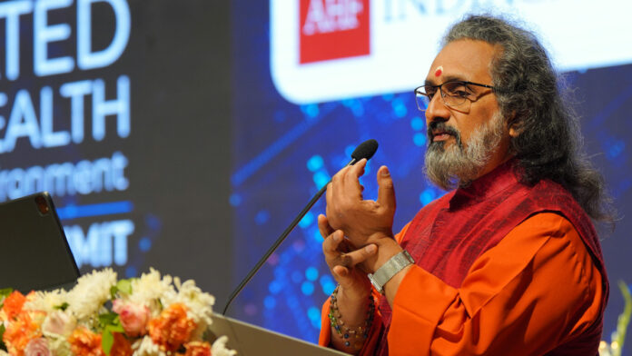 Swami Amritaswarupananda Puri said to improve our healthcare systems as a society, we can return to traditional spiritual practices to strengthen internal well-being.