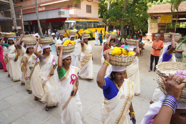 A traditional procession in honour of Amma.