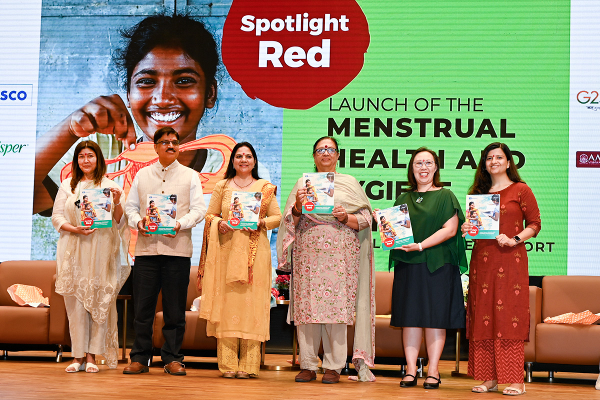 The dignitaries at the event also emphasized the need to keep girls in school through access to period and puberty education.