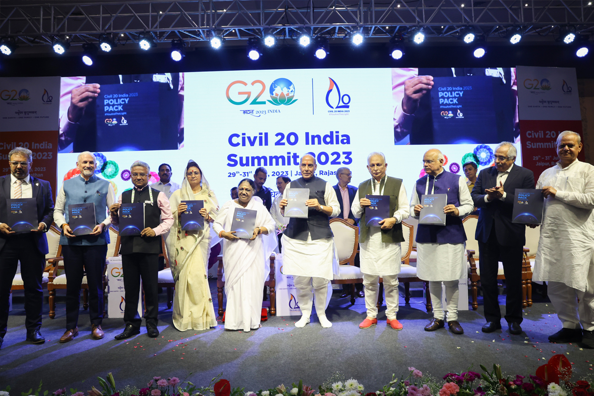 The main highlights of the Jaipur C20 summit are the release of the C20 Policy Pack and the C20 Communique.