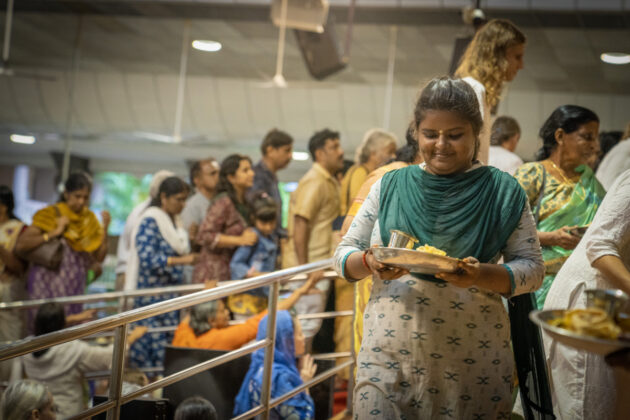 Hundreds of people from all across India travelled to Amritapuri to celebrate the day with their Guru.